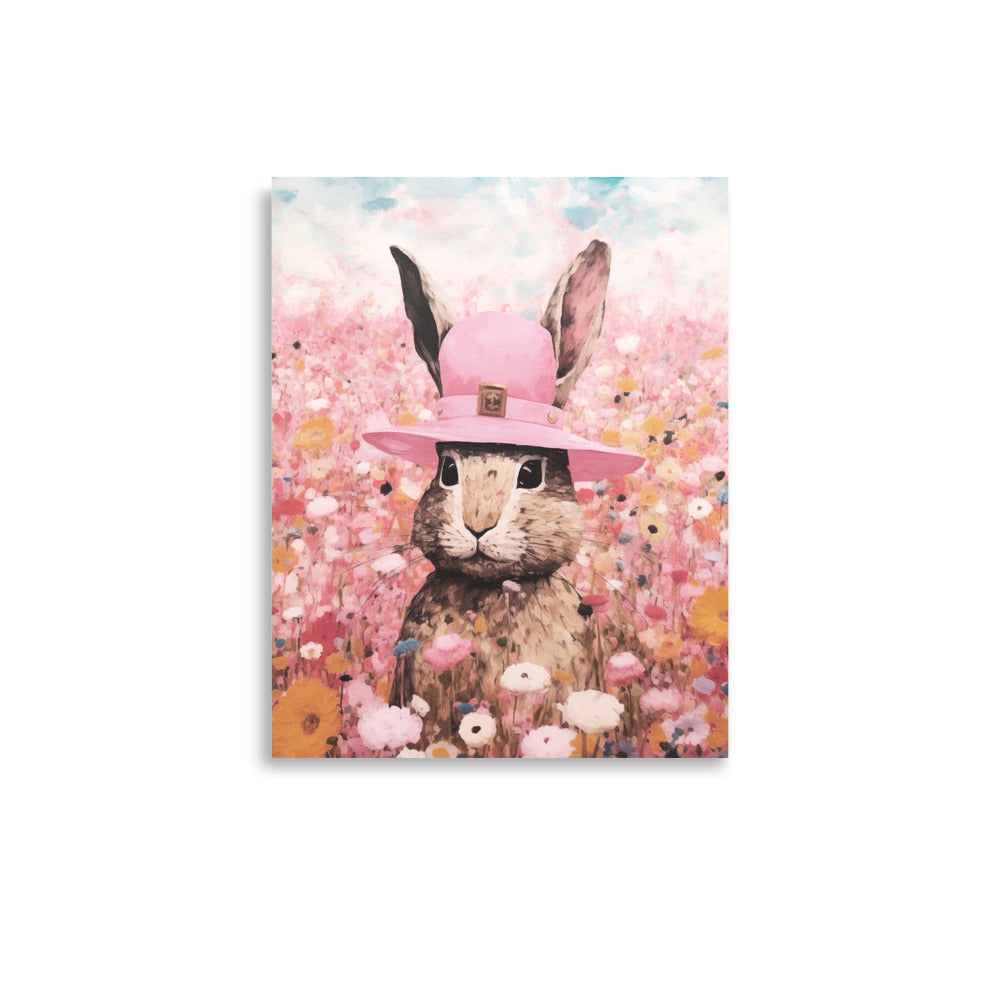 Springtime Delight - Bunny in Pink - 11″×14″ -