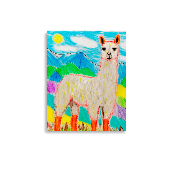 Llama in Paradise - Artistic Wall Decor - 11″×14″ -