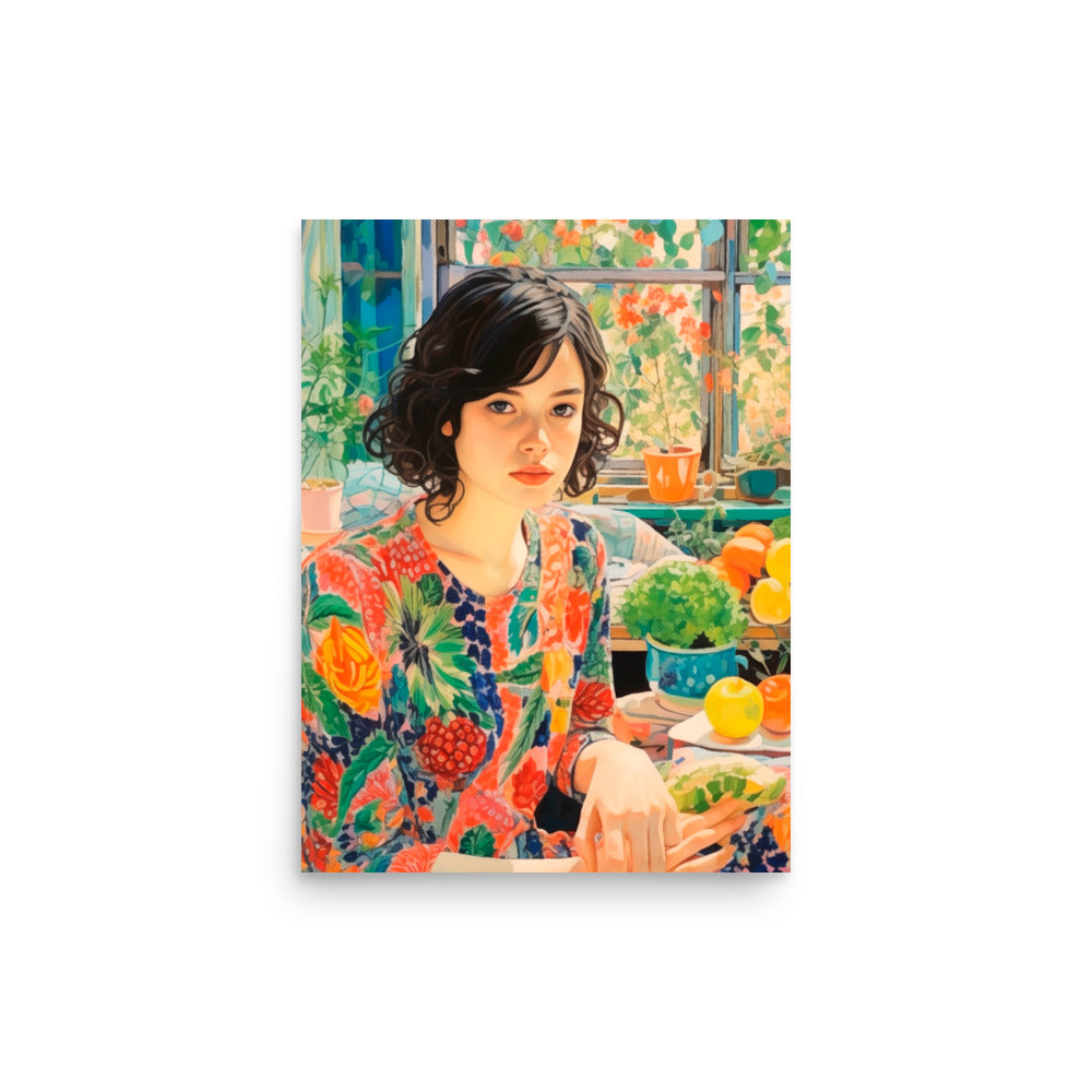 Garden of Memories - Vibrant Portrait Poster - 12″×16″ - Paper Posters