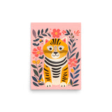 Charming Tiger Bloom - Colorful Poster - 12″×16″ - Posters