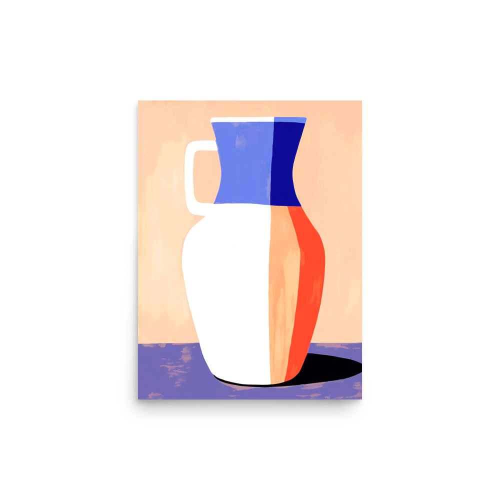 Simplicity in Color - Minimalist Vase Design - 12″×16″ - Posters