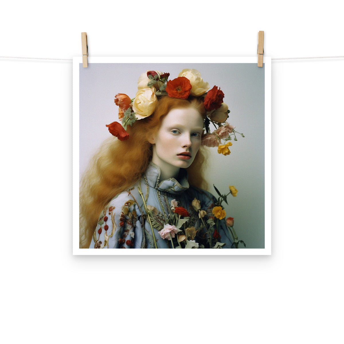 Floral Reverie - Enchanting Wall Art - 16″×16″ - Posters With Hanger