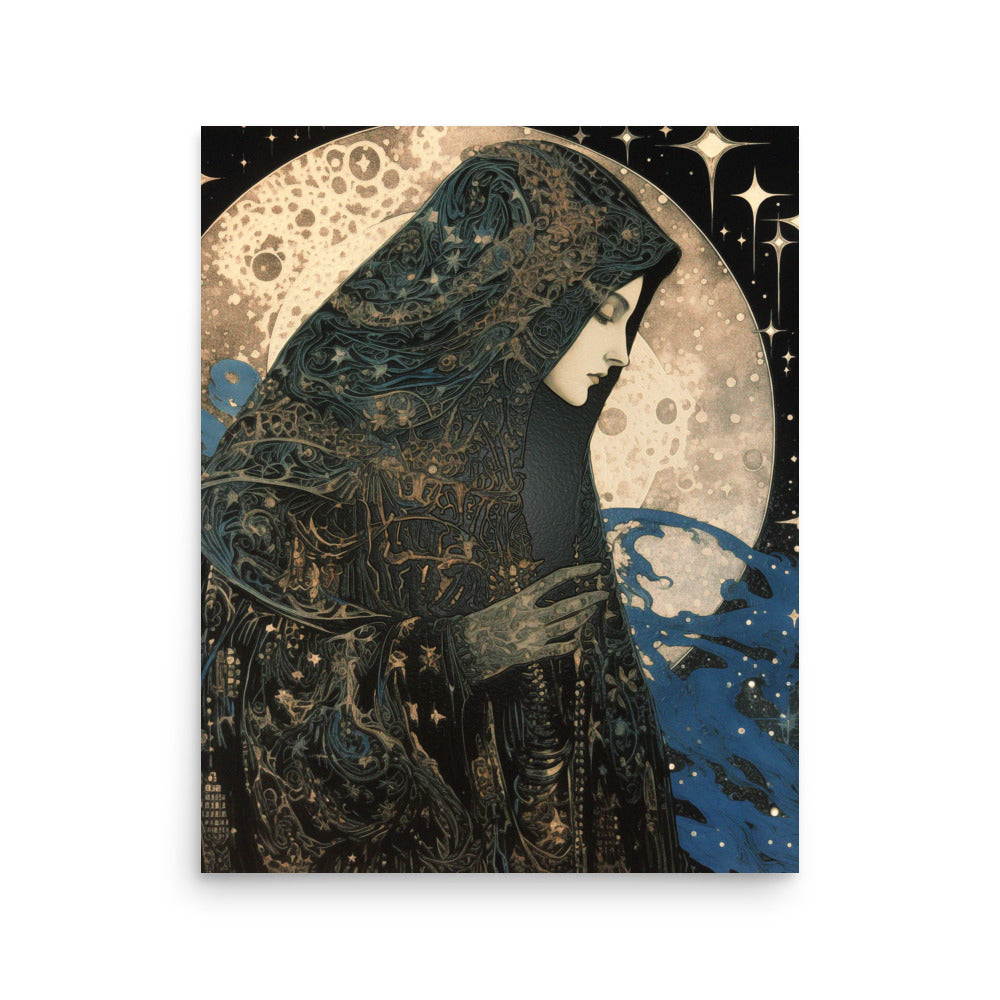 Mystic Enchantment - Moon Goddess Art - 16″×20″ - Posters