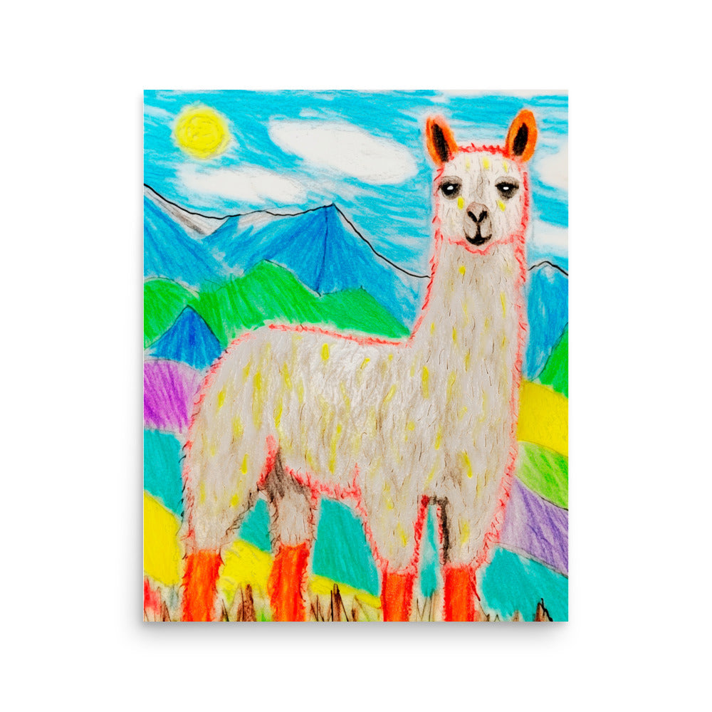 Llama in Paradise - Artistic Wall Decor - 16″×20″ -