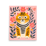 Charming Tiger Bloom - Colorful Poster - 16″×20″ - Posters