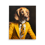 Dapper Dog in Golden Hues - A Touch of Class - 16″×20″ - Matte Poster