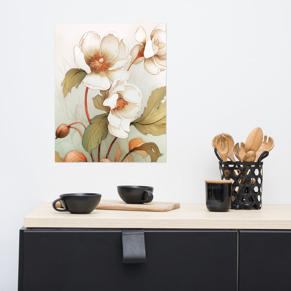 Ethereal Blooms - Timeless Floral Art - - Posters