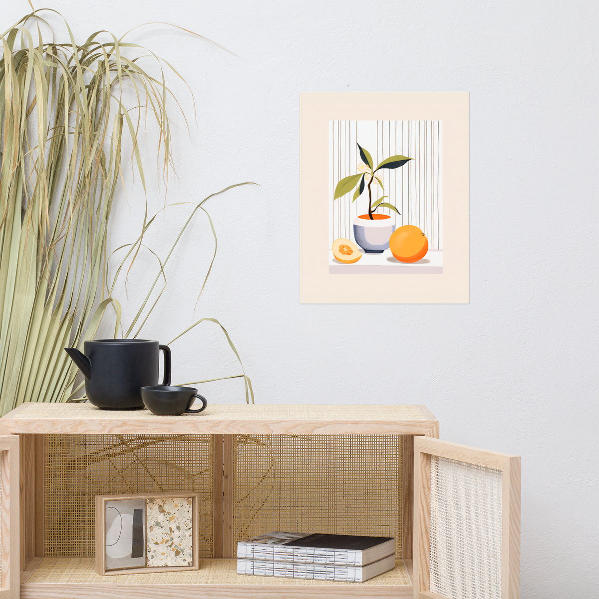 Nature's Elegance - Orange and Green - 16″×20″ - Posters