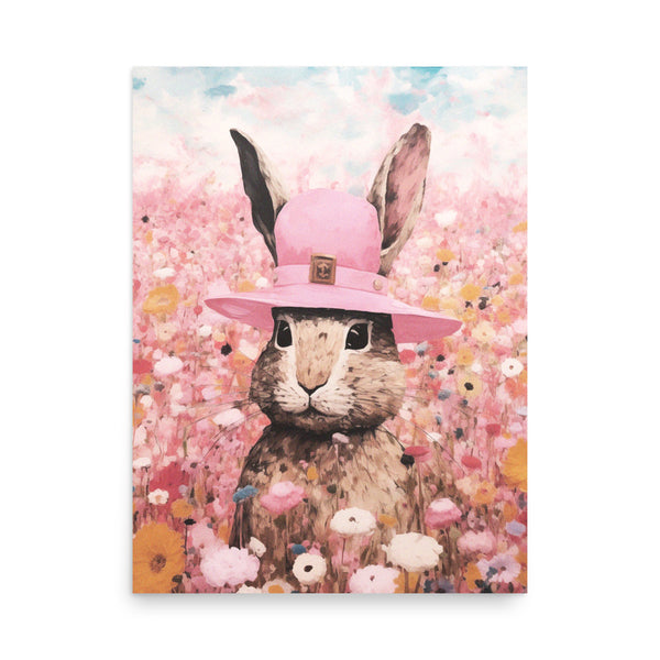 Springtime Delight - Bunny in Pink - 18″×24″ -