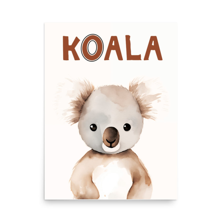 Giftomory Poster – Adorable Koala for Kids’ Rooms - 18″×24″ - Posters