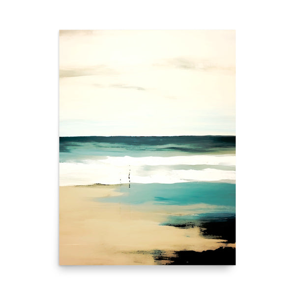 Tranquil Horizons - Serene Seascape Art - 18″×24″ - Posters