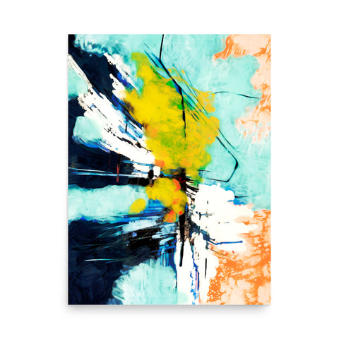Image of Color Burst - Dynamic Abstract Art Poster