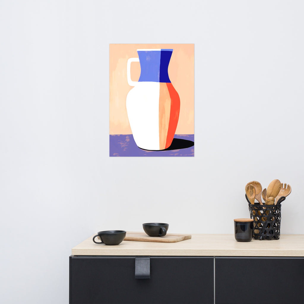 Simplicity in Color - Minimalist Vase Design - 18″×24″ - Posters