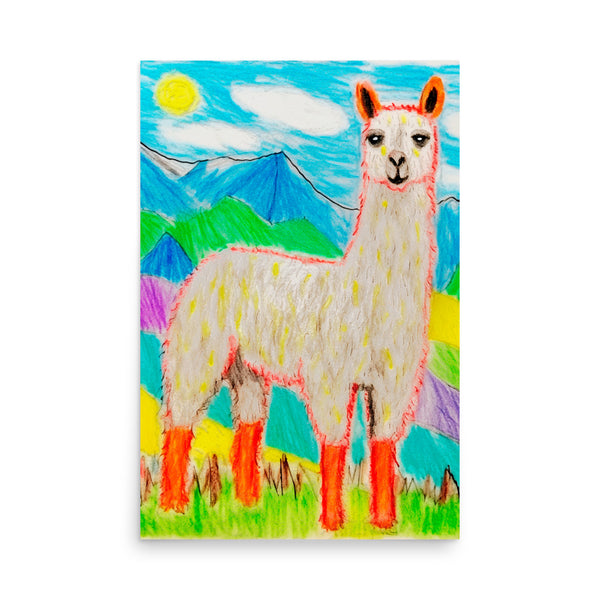 Llama in Paradise - Artistic Wall Decor - 24″×36″ -