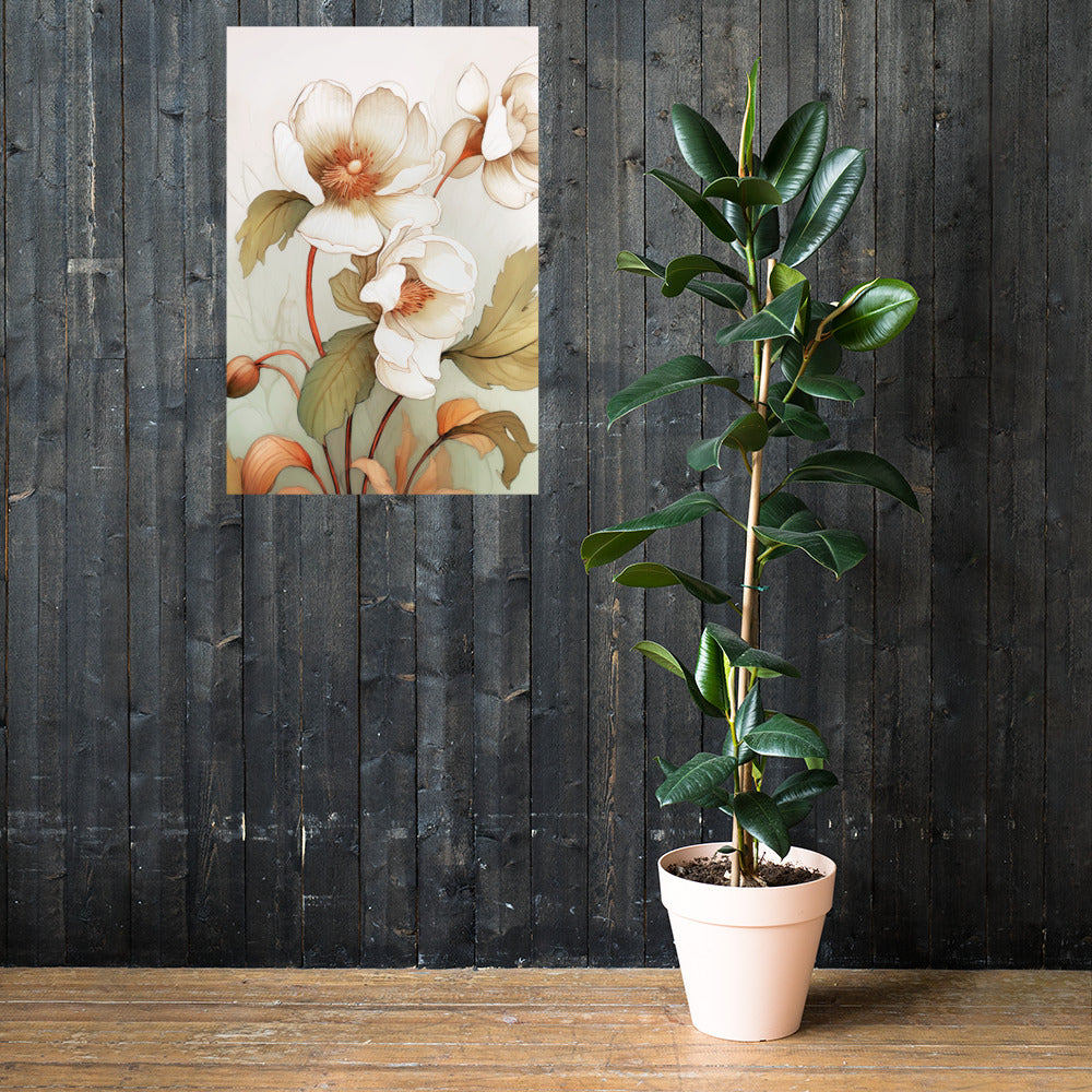 Ethereal Blooms - Timeless Floral Art - - Posters