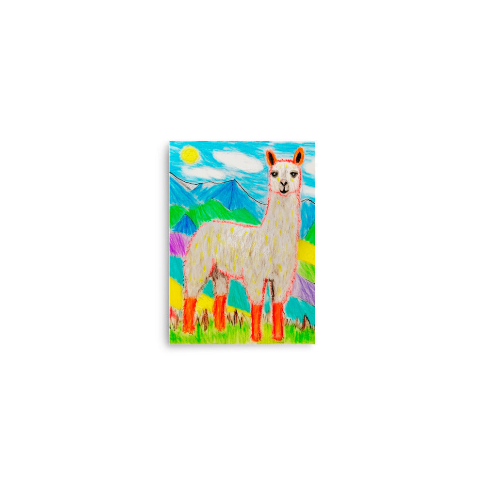 Llama in Paradise - Artistic Wall Decor - 5″×7″ -