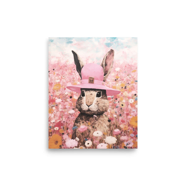 Springtime Delight - Bunny in Pink - 8″×10″ -