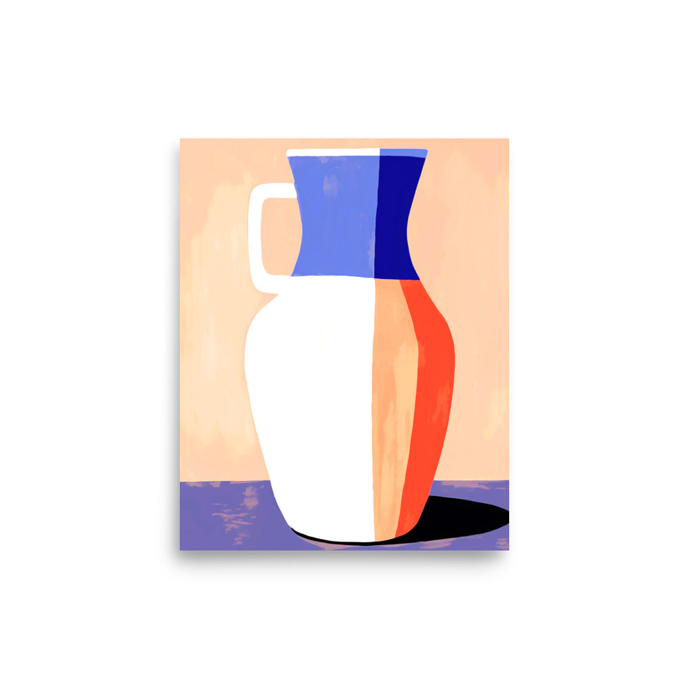 Simplicity in Color - Minimalist Vase Design - 8″×10″ - Posters