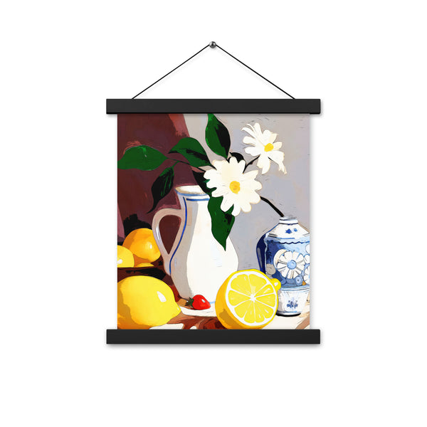 Lemon Fresh - Artful Still Life - Black 11″×14″ - Posters With Hanger