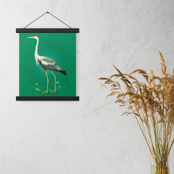 Graceful Elegance - The Majestic Heron Print - 11″×14″ - Poster With Hanger