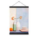 Elegant Balance - Artful Still Life - Black 12″×18″ - Posters With Hanger