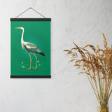 Graceful Elegance - The Majestic Heron Print - 12″×18″ - Poster With Hanger