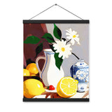 Lemon Fresh - Artful Still Life - Black 16″×20″ - Posters With Hanger