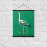 Graceful Elegance - The Majestic Heron Print - 16″×20″ - Poster With Hanger