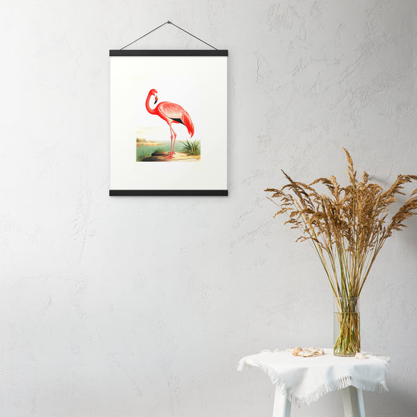 Radiant Flamingo - Tropical Elegance - 16″×20″ - Poster With Hanger