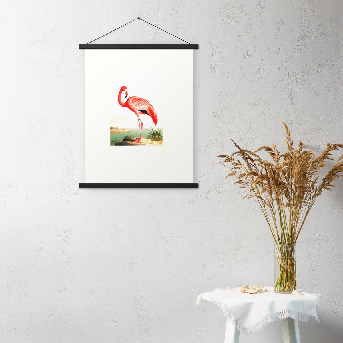 Radiant Flamingo - Tropical Elegance - 18″×24″ - Poster With Hanger