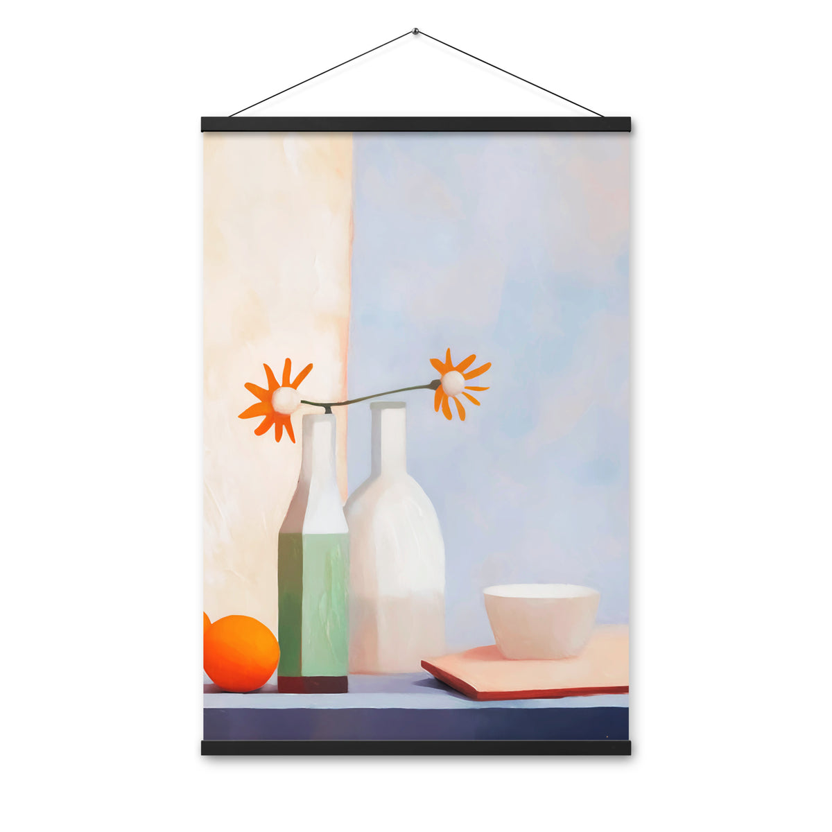 Elegant Balance - Artful Still Life - Black 24″×36″ - Posters With Hanger