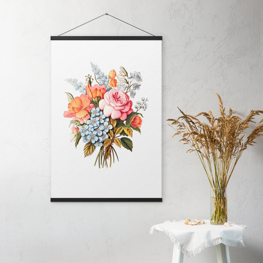 Nature's Symphony - Elegant Floral Composition - 24″×36″ - Poster With Hanger