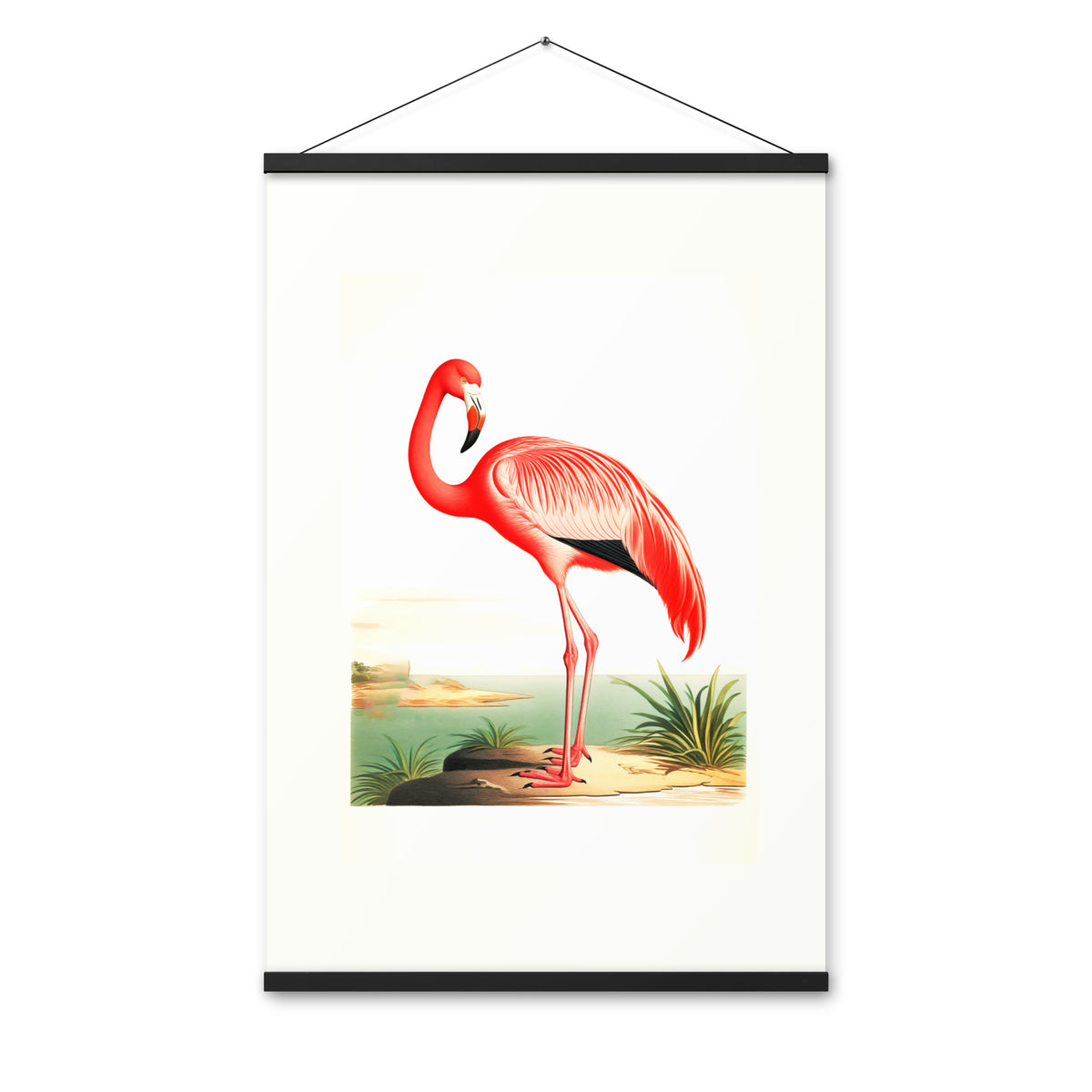 Radiant Flamingo - Tropical Elegance - 24″×36″ - Poster With Hanger