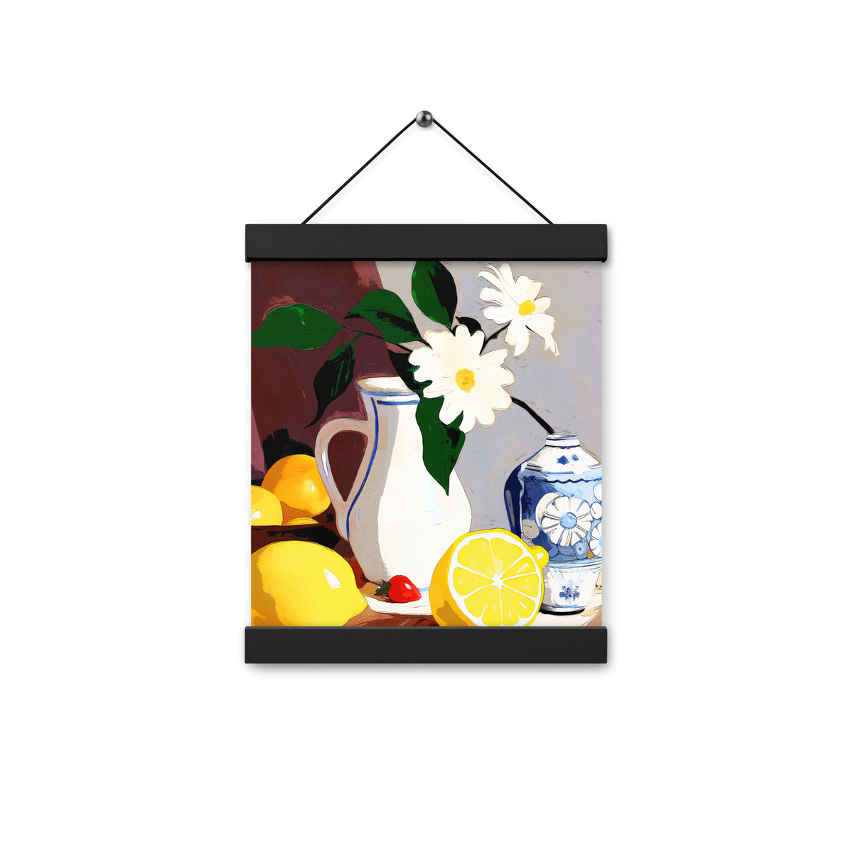 Lemon Fresh - Artful Still Life - Black 8″×10″ - Posters With Hanger