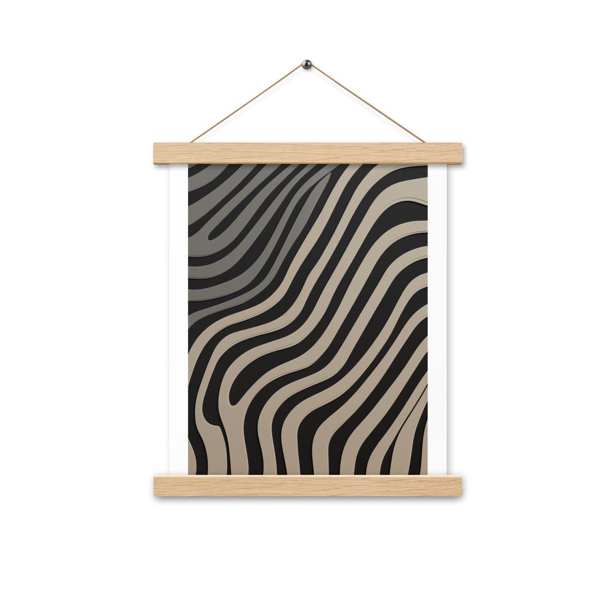 Rhythmic Elegance - Abstract Wall Art - Oak 11″×14″ - Poster With Hanger