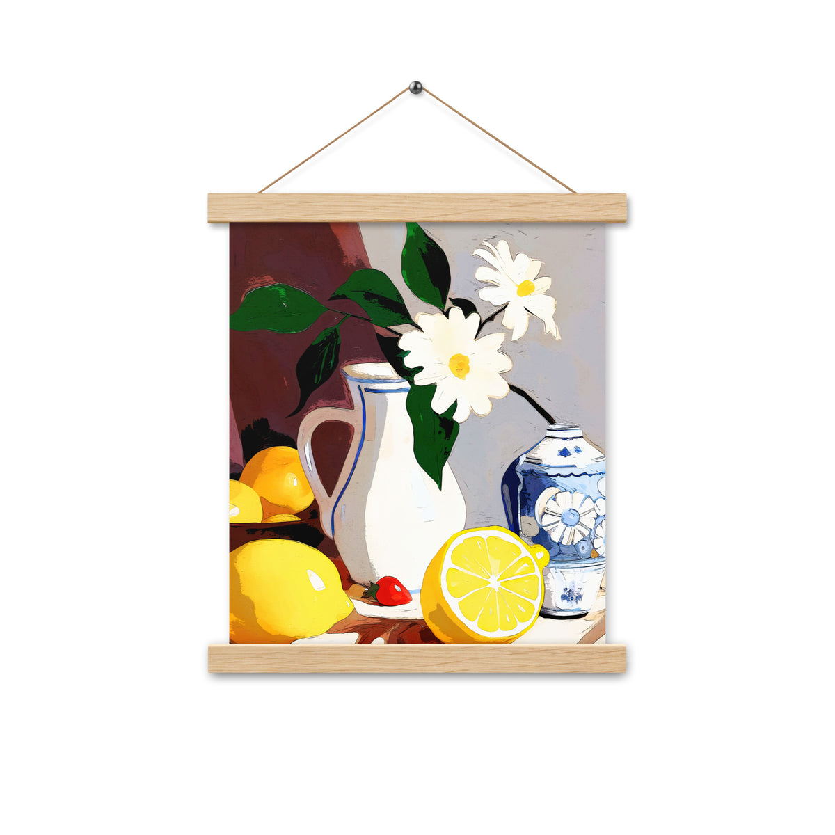 Lemon Fresh - Artful Still Life - Oak 11″×14″ - Posters With Hanger