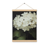 Elegant Hydrangeas - Serenity in Bloom Wall Art - Oak 12″×16″ - Posters With Hanger