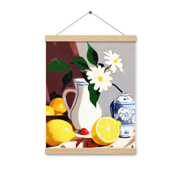 Lemon Fresh - Artful Still Life - Oak 12″×16″ - Posters With Hanger