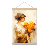 Whispers of Spring - Floral Elegance - Oak 12″×18″ - Poster With Hanger