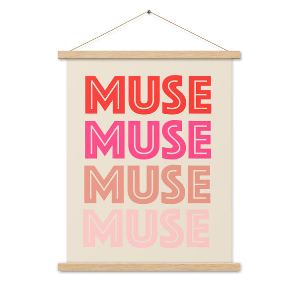 Echoing Inspiration - Muse Wall Art - Black 18″×18″ - Poster With Hanger