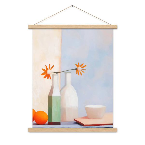 Elegant Balance - Artful Still Life - Oak 18″×24″ - Posters With Hanger