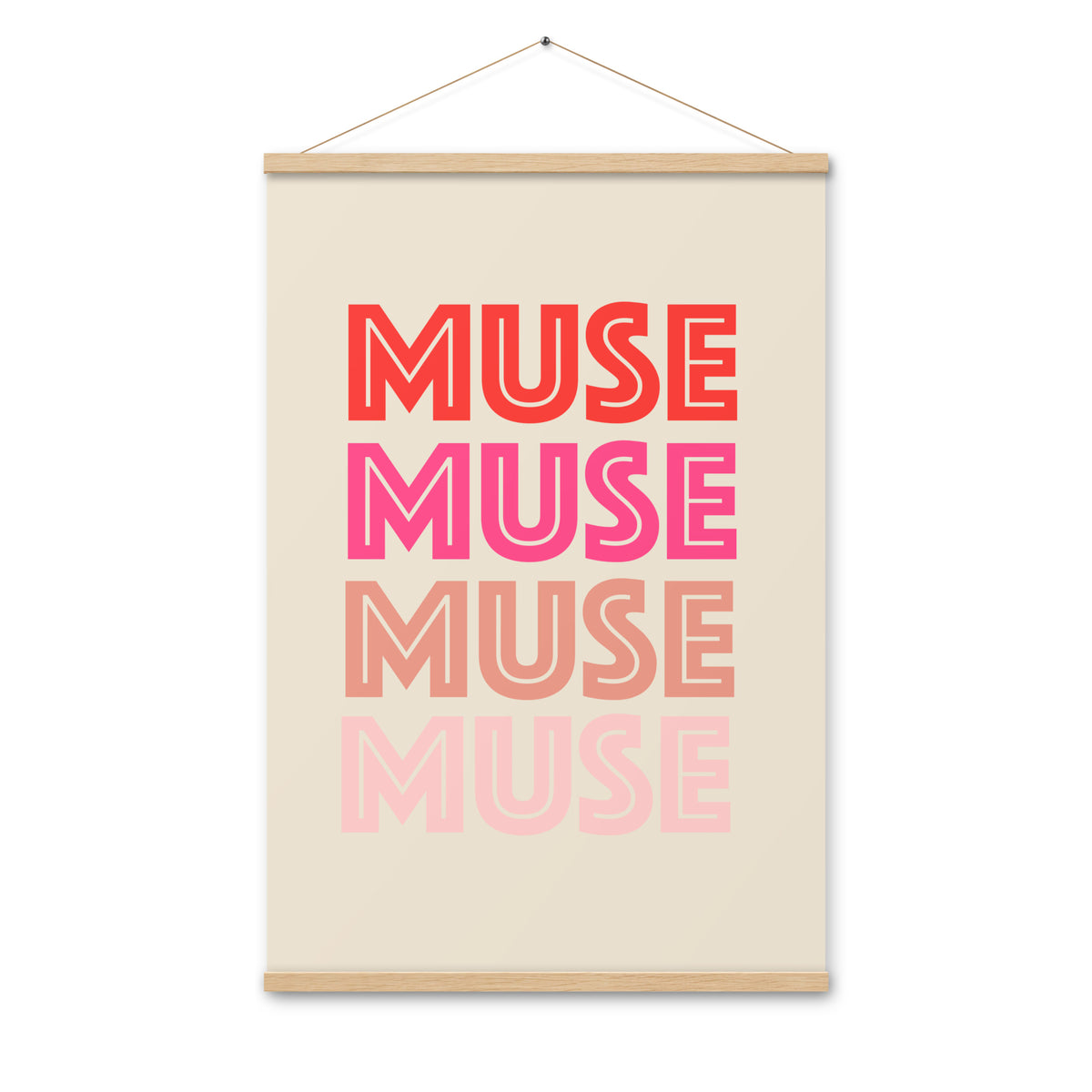 Echoing Inspiration - Muse Wall Art - Oak 24″×36″ - Poster With Hanger