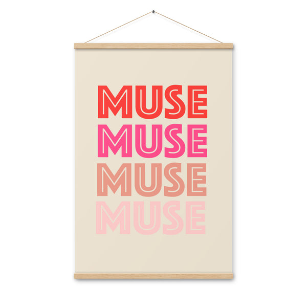 Echoing Inspiration - Muse Wall Art - Oak 24″×36″ - Poster With Hanger