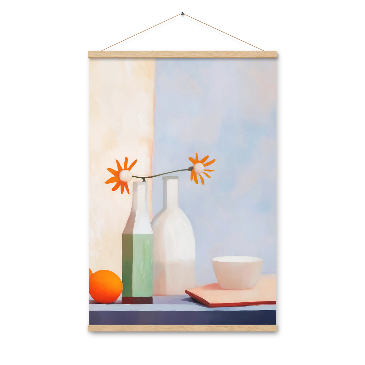 Elegant Balance - Artful Still Life - Oak 24″×36″ - Posters With Hanger