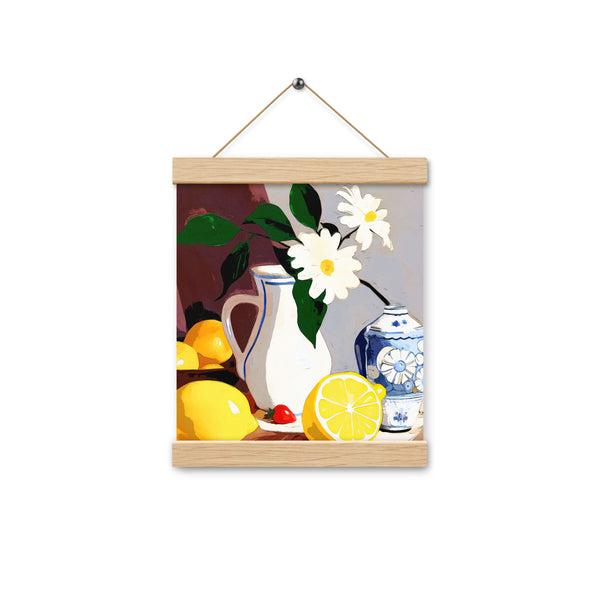 Lemon Fresh - Artful Still Life - Oak 8″×10″ - Posters With Hanger