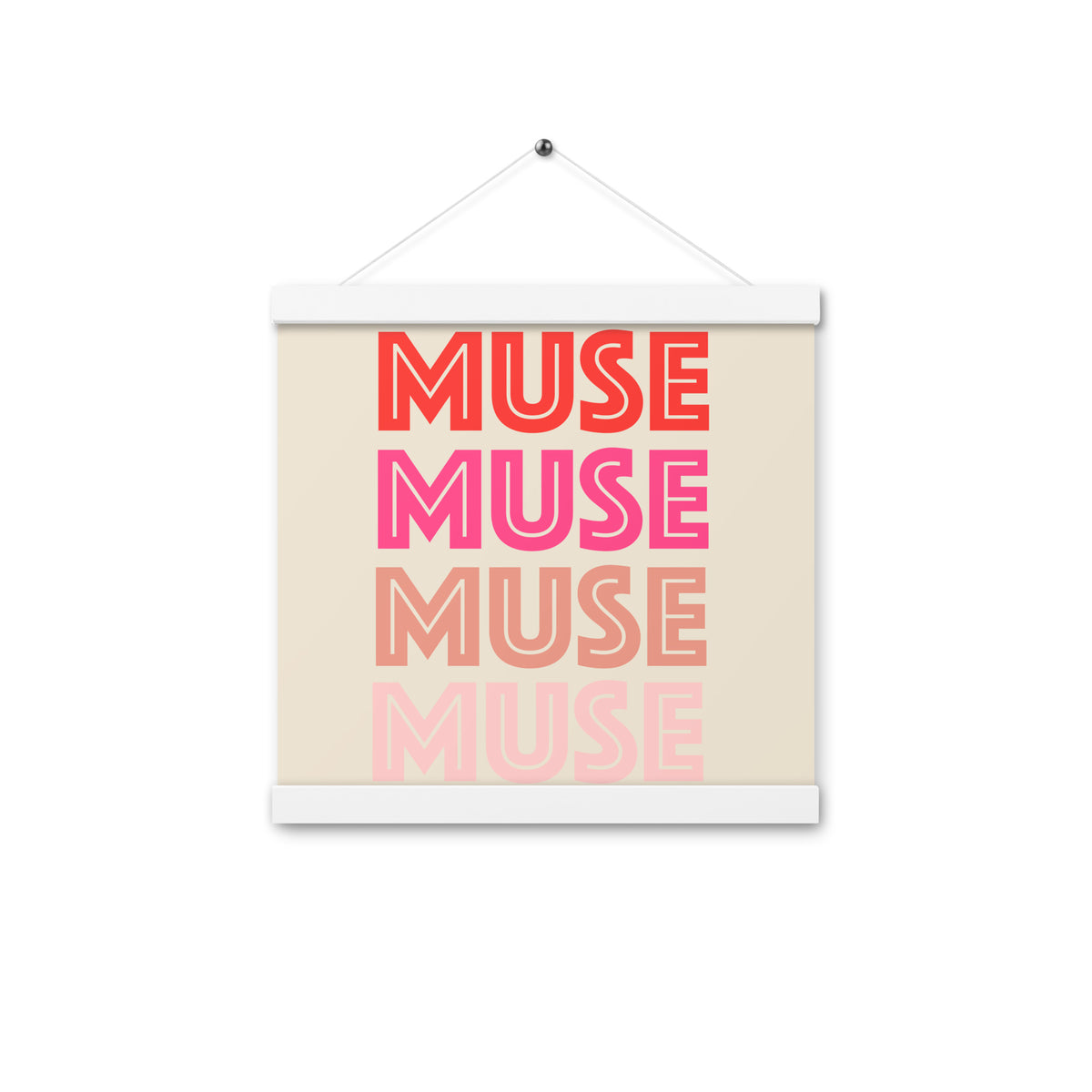 Echoing Inspiration - Muse Wall Art - White 12″×12″ - Poster With Hanger