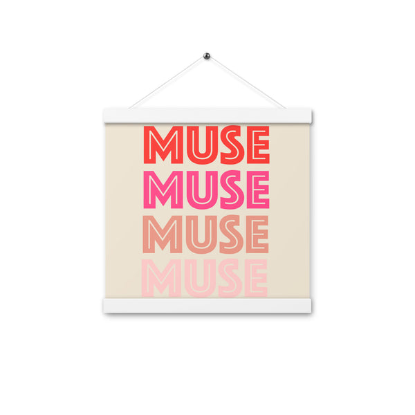 Echoing Inspiration - Muse Wall Art - White 12″×12″ - Poster With Hanger