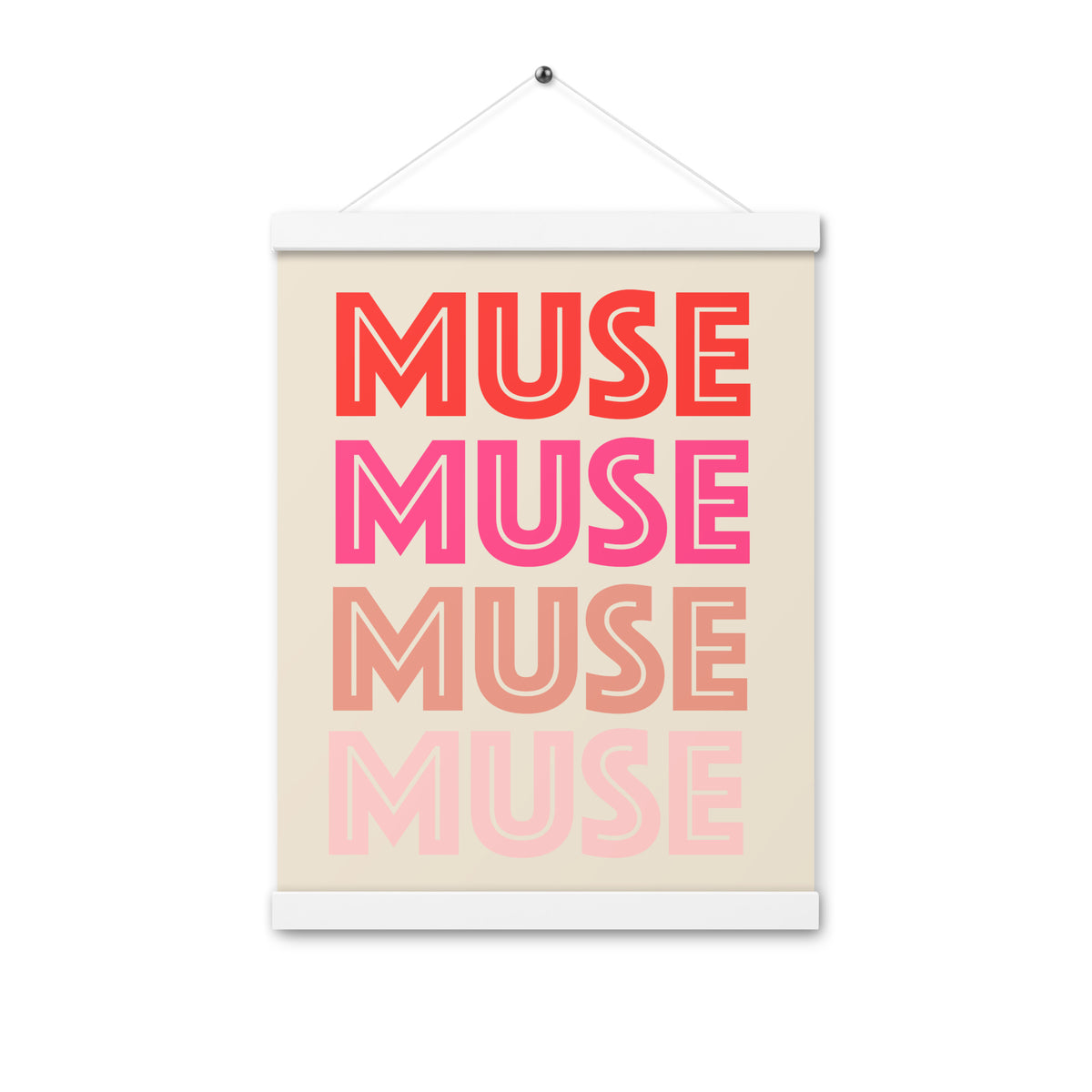 Echoing Inspiration - Muse Wall Art - White 12″×16″ - Poster With Hanger