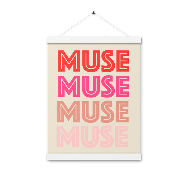 Echoing Inspiration - Muse Wall Art - White 12″×16″ - Poster With Hanger