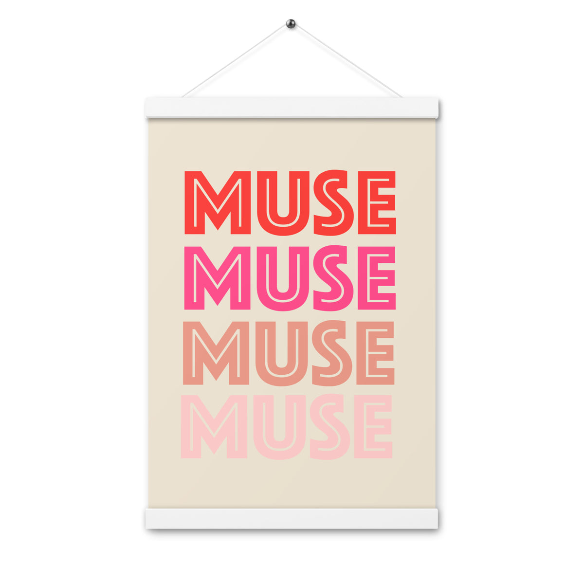 Echoing Inspiration - Muse Wall Art - White 12″×18″ - Poster With Hanger